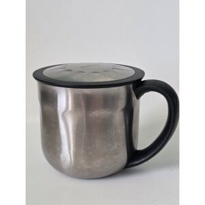 Trudeau Stainless Steel Silver Desk‎ Mug Coffee Tea Desk Cup with Lid